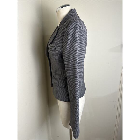 H&M Women’s Houndstooth Three Button Lined Blazer Jacket - Size 6 EUC - Picture 8 of 12